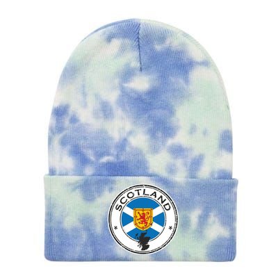 Cool Scotland Flag Tie Dye 12in Knit Beanie