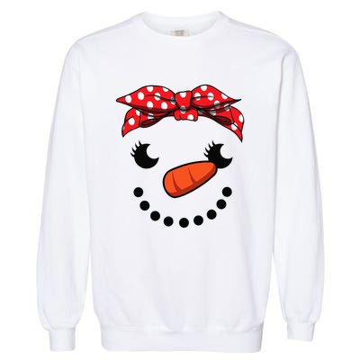 Cutest Snowman Face Christmas Costume Xmas Garment-Dyed Sweatshirt