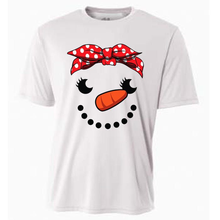 Cutest Snowman Face Christmas Costume Xmas Cooling Performance Crew T-Shirt