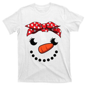 Cutest Snowman Face Christmas Costume Xmas T-Shirt