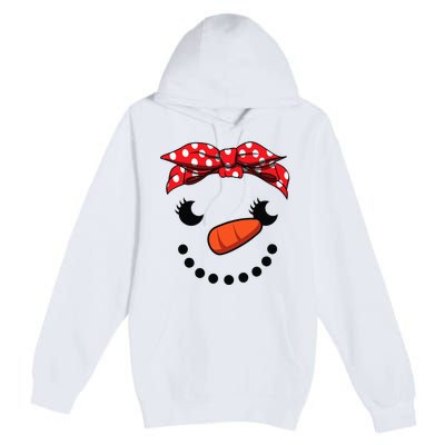 Cutest Snowman Face Christmas Costume Xmas Premium Pullover Hoodie