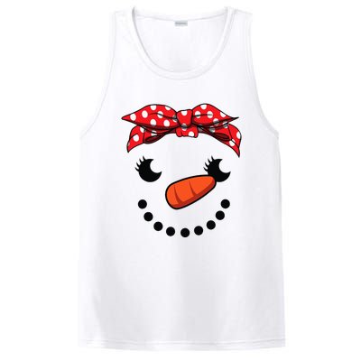 Cutest Snowman Face Christmas Costume Xmas PosiCharge Competitor Tank