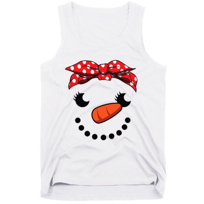 Cutest Snowman Face Christmas Costume Xmas Tank Top