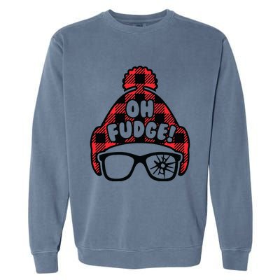 Christmas Sweatshirt Funny Christmas Oh Fudge Garment-Dyed Sweatshirt