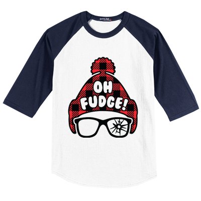 Christmas Sweatshirt Funny Christmas Oh Fudge Baseball Sleeve Shirt