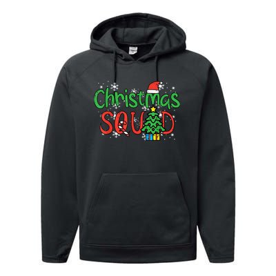 Christmas Squad Family Xmas Crew  Wo Boy Girls Kid Performance Fleece Hoodie