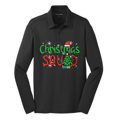 Christmas Squad Family Xmas Crew  Wo Boy Girls Kid Silk Touch Performance Long Sleeve Polo