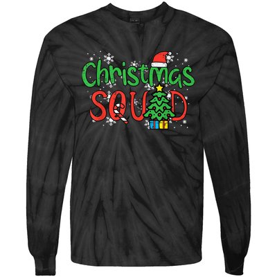 Christmas Squad Family Xmas Crew  Wo Boy Girls Kid Tie-Dye Long Sleeve Shirt