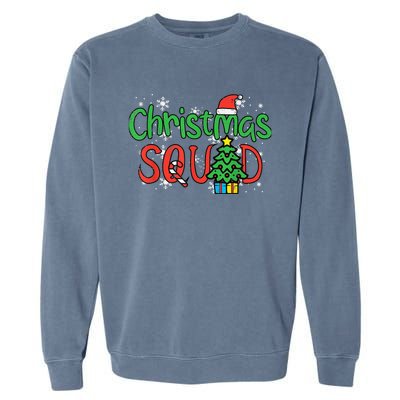 Christmas Squad Family Xmas Crew  Wo Boy Girls Kid Garment-Dyed Sweatshirt