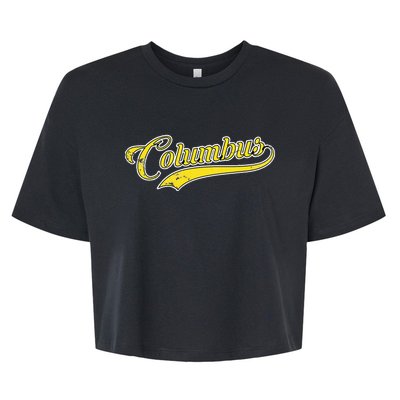 Columbus Soccer Fan Vintage Bella+Canvas Jersey Crop Tee