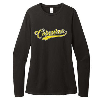 Columbus Soccer Fan Vintage Womens CVC Long Sleeve Shirt