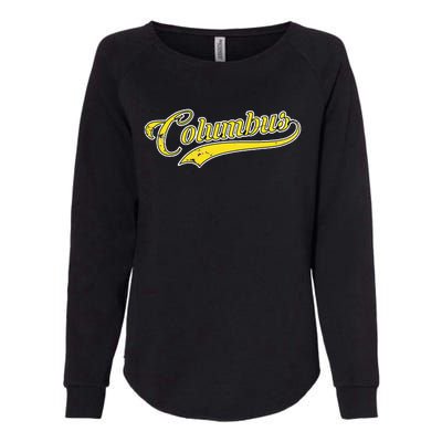 Columbus Soccer Fan Vintage Womens California Wash Sweatshirt