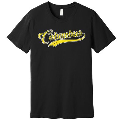 Columbus Soccer Fan Vintage Premium T-Shirt