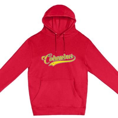 Columbus Soccer Fan Vintage Premium Pullover Hoodie