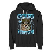 Circumcision Survivor Funny Oddly Specific Cat Meme Cats Garment-Dyed Fleece Hoodie