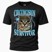 Circumcision Survivor Funny Oddly Specific Cat Meme Cats Cooling Performance Crew T-Shirt