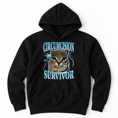 Circumcision Survivor Funny Oddly Specific Cat Meme Cats Hoodie