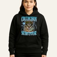 Circumcision Survivor Funny Oddly Specific Cat Meme Cats Hoodie