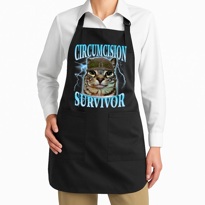 Circumcision Survivor Funny Oddly Specific Cat Meme Cats Apron