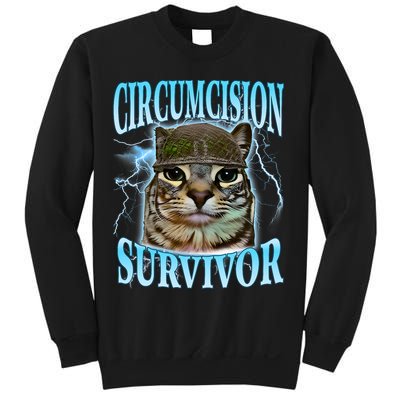 Circumcision Survivor Funny Oddly Specific Cat Meme Cats Sweatshirt