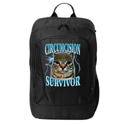 Circumcision Survivor Funny Oddly Specific Cat Meme Cats City Backpack