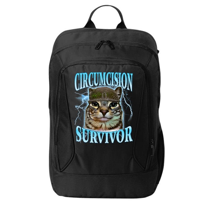 Circumcision Survivor Funny Oddly Specific Cat Meme Cats City Backpack