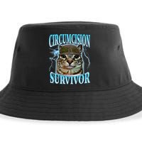 Circumcision Survivor Funny Oddly Specific Cat Meme Cats Sustainable Bucket Hat