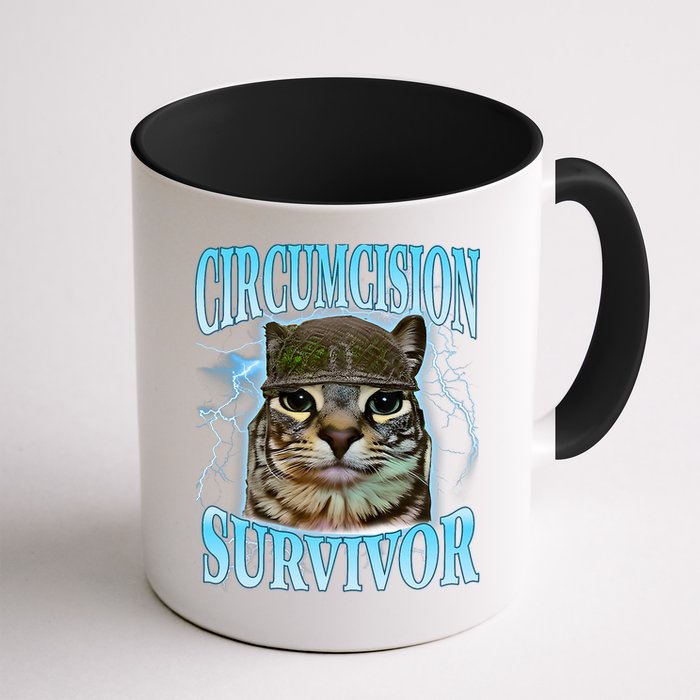 Circumcision Survivor Funny Oddly Specific Cat Meme Cats Mug