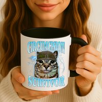 Circumcision Survivor Funny Oddly Specific Cat Meme Cats Mug