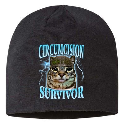 Circumcision Survivor Funny Oddly Specific Cat Meme Cats Sustainable Beanie