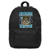 Circumcision Survivor Funny Oddly Specific Cat Meme Cats 16 in Basic Backpack
