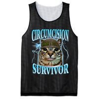 Circumcision Survivor Funny Oddly Specific Cat Meme Cats Mesh Reversible Basketball Jersey Tank