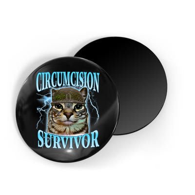 Circumcision Survivor Funny Oddly Specific Cat Meme Cats Magnet