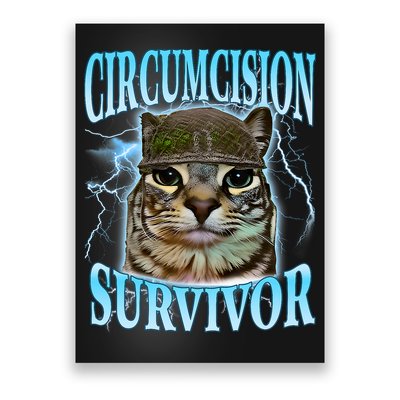 Circumcision Survivor Funny Oddly Specific Cat Meme Cats Poster