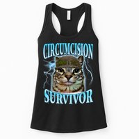 Circumcision Survivor Funny Oddly Specific Cat Meme Cats Womens Tank Top