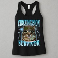 Circumcision Survivor Funny Oddly Specific Cat Meme Cats Womens Tank Top