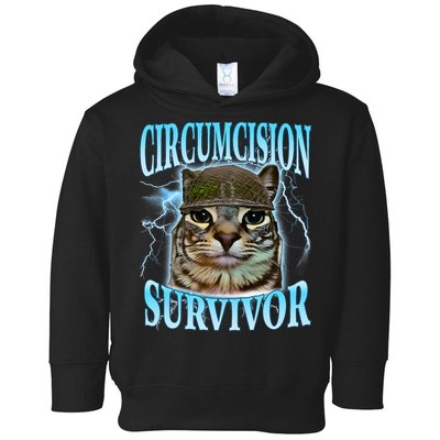 Circumcision Survivor Funny Oddly Specific Cat Meme Cats Toddler Hoodie