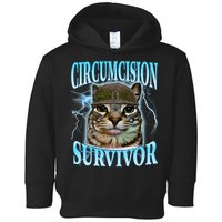 Circumcision Survivor Funny Oddly Specific Cat Meme Cats Toddler Hoodie