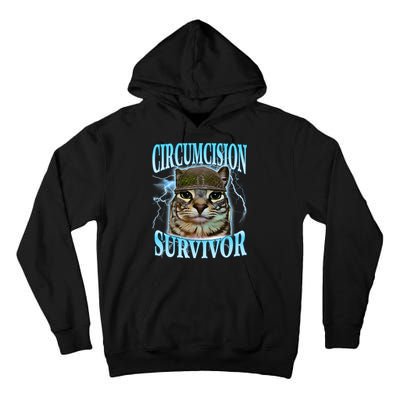 Circumcision Survivor Funny Oddly Specific Cat Meme Cats Tall Hoodie