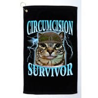 Circumcision Survivor Funny Oddly Specific Cat Meme Cats Golf Towel