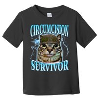 Circumcision Survivor Funny Oddly Specific Cat Meme Cats Toddler T-Shirt
