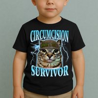 Circumcision Survivor Funny Oddly Specific Cat Meme Cats Toddler T-Shirt