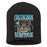 Circumcision Survivor Funny Oddly Specific Cat Meme Cats Short Acrylic Beanie