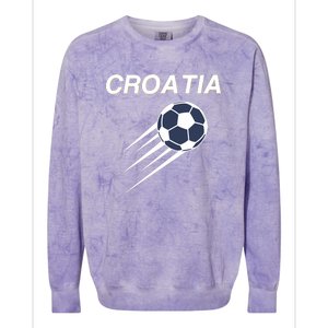 Croatia Soccer Football Croatian Colorblast Crewneck Sweatshirt