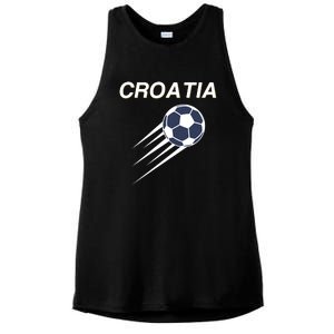 Croatia Soccer Football Croatian Ladies PosiCharge Tri-Blend Wicking Tank