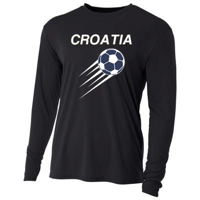 Croatia Soccer Football Croatian Cooling Performance Long Sleeve Crew