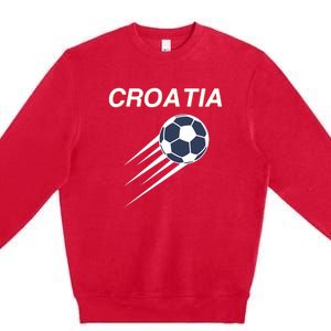 Croatia Soccer Football Croatian Premium Crewneck Sweatshirt