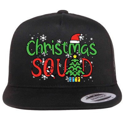 Christmas Squad Family Xmas Crew Women Boy Girls Kids Flat Bill Trucker Hat