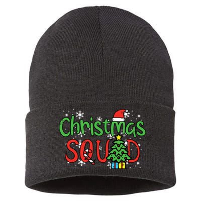 Christmas Squad Family Xmas Crew Women Boy Girls Kids Sustainable Knit Beanie