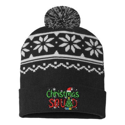 Christmas Squad Family Xmas Crew Women Boy Girls Kids USA-Made Snowflake Beanie